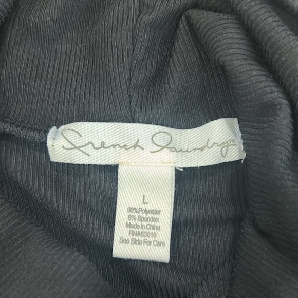 French Laundry NWT black tank top turtleneck style size Large - Picture 3 of 10
